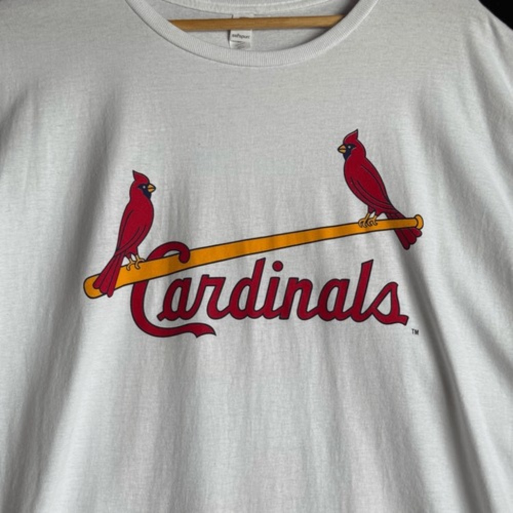 St Louis Cardinals Baseball T Shirt Mens XL White‎ Tim McCarver 15 Graphic Tee - Picture 4 of 11